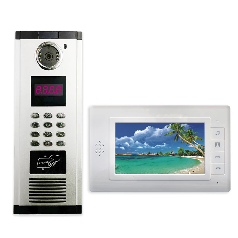 IP door audio video intercom Free sample Aitdda multi apartment video door phone intercom for building