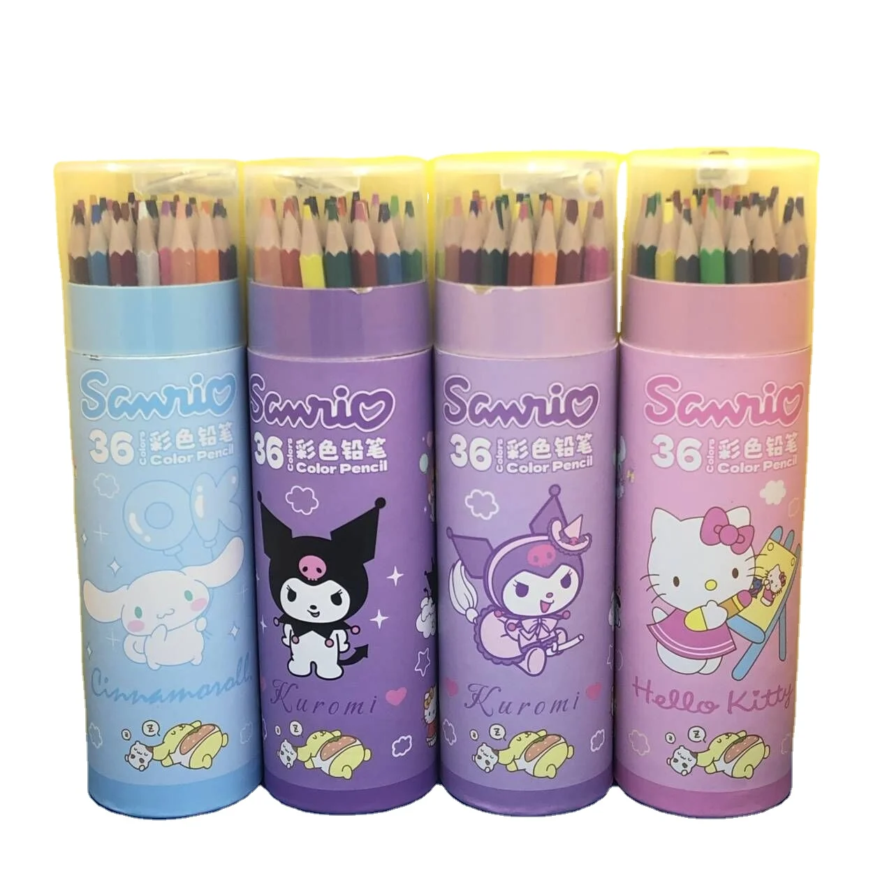 Wholesale 36 colors painting pen cartoon kuromi coloring pencil for student