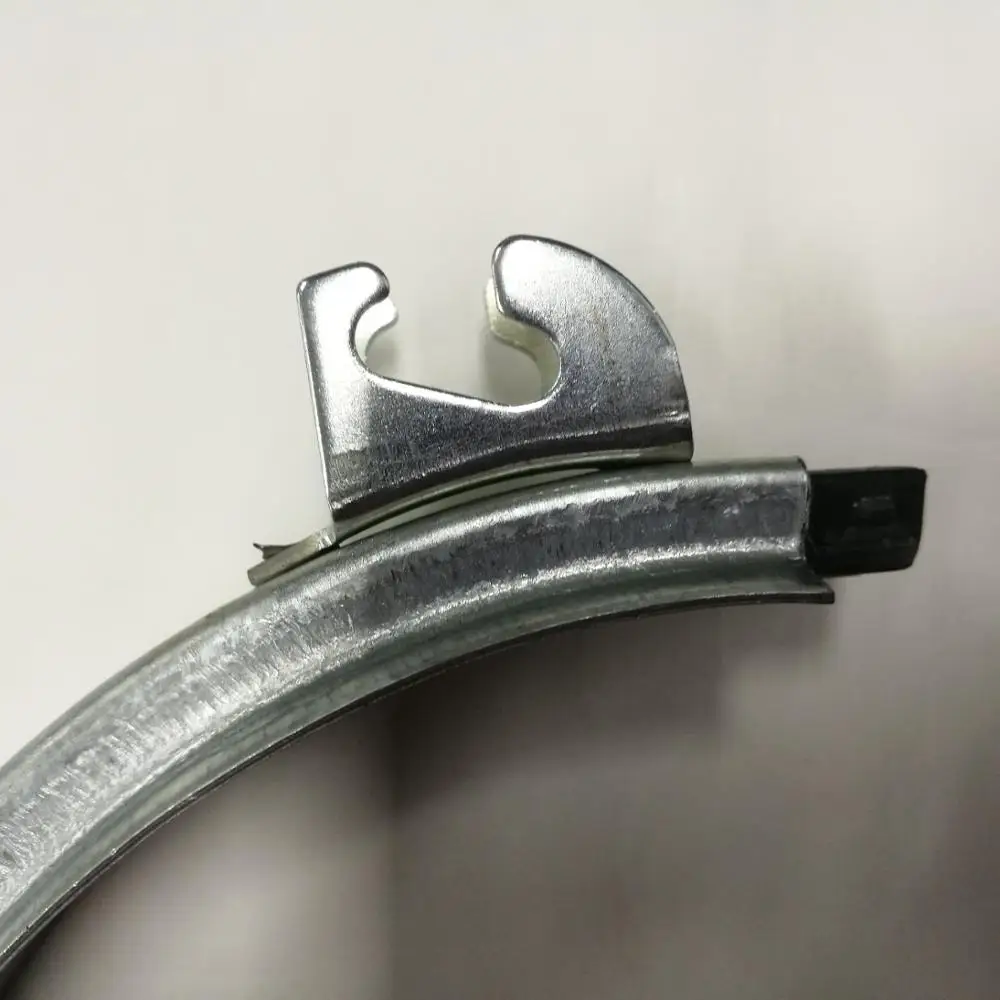 HVAC system adjustable V band U band quick release air duct clamp