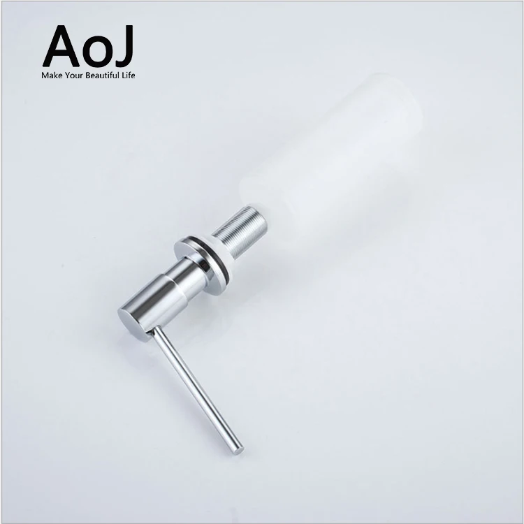 Hot Sale Silver Black Gold Brass Deck Mounted Under Counter Built-in Liquid Hand Sink Soap Dispenser For Kitchen Soap-Dispensers