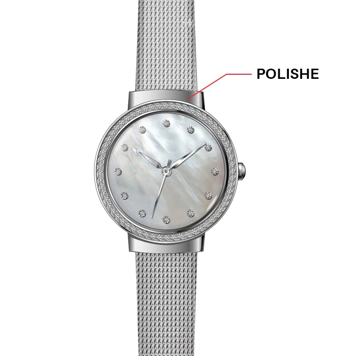 High Quality factory supply waterproof lady hand watch solid stainless steel band lady luxury diamond quartz watch