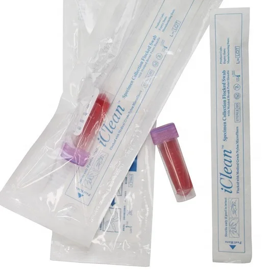 Medical sterile transport media nasopharyngeal flocked disposable sampling medium dna sampl vtm test tube kit nasal swab