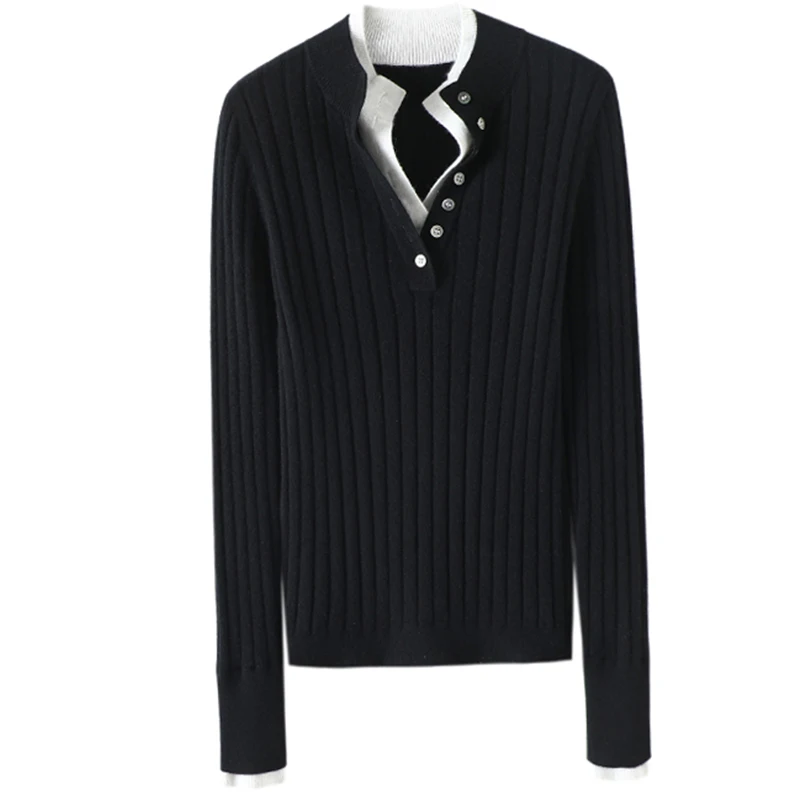 knitted bottom jumper  autumn and winter sweater cashmere women