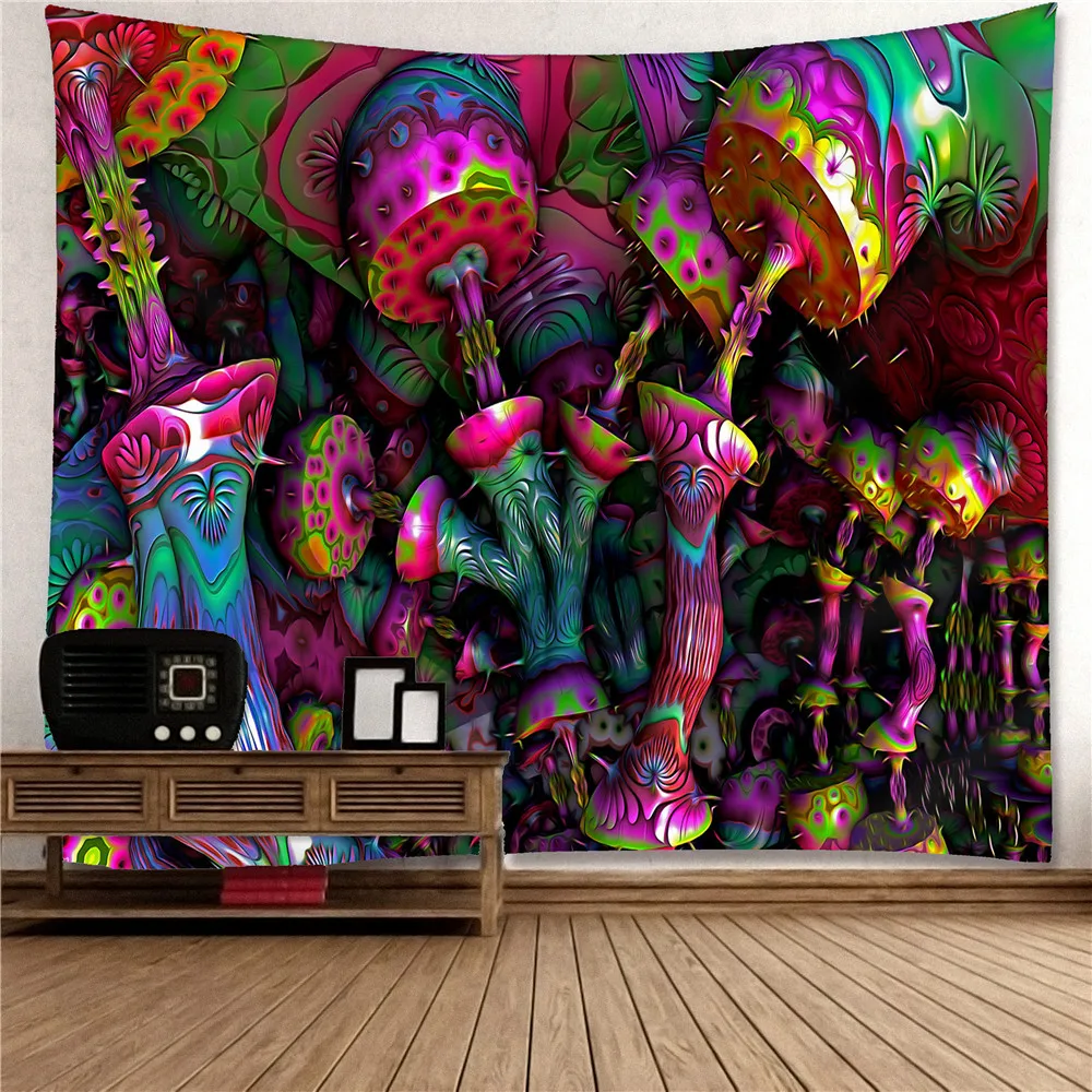 
Psychedelic Fairyland Mushroom Wall Tapestry 