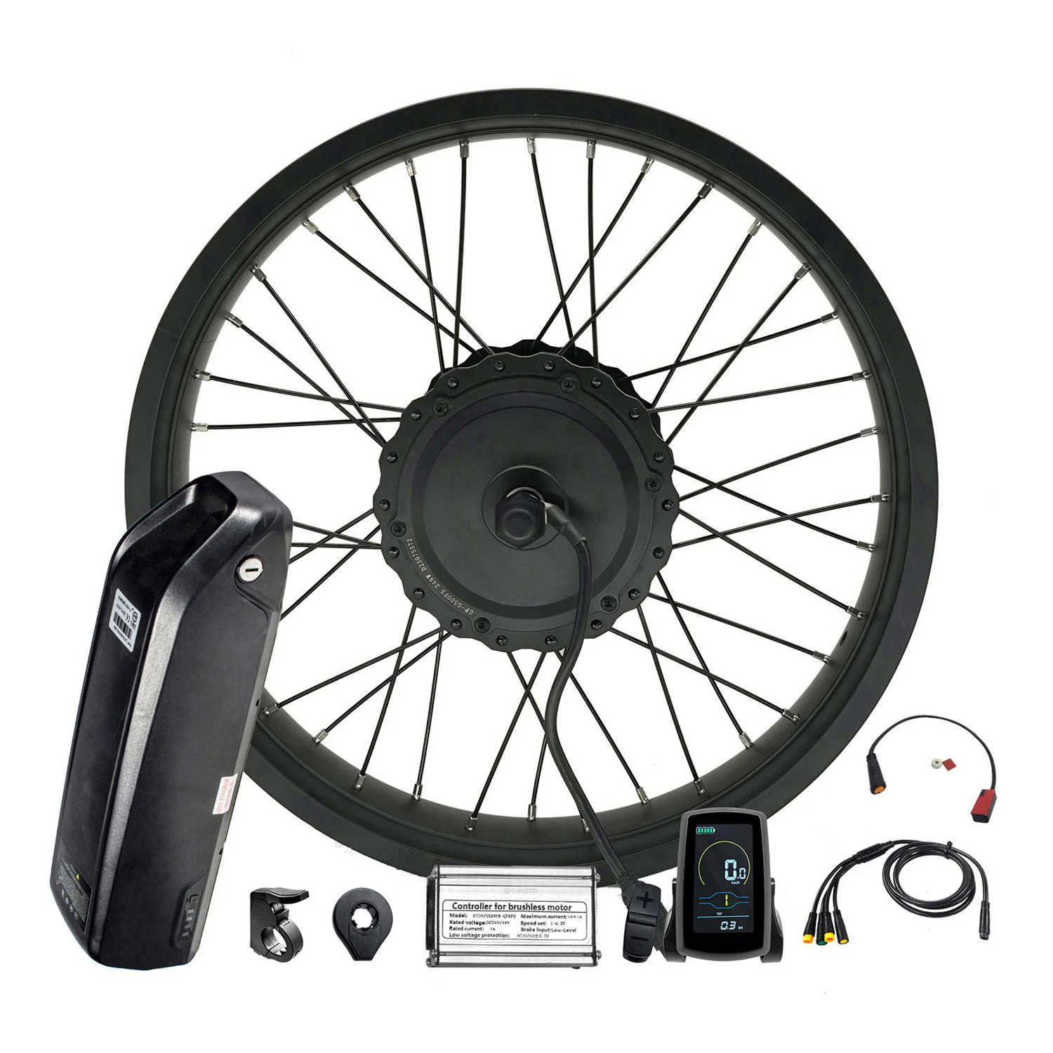 GreenPedel 2024 wholesale 48V 500W 750W electric cycle conversion kit with battery Waterproof Kit for fat tire ebike