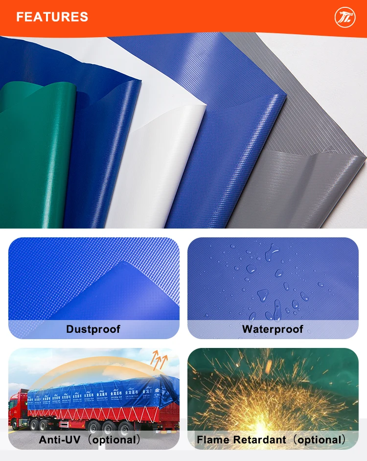 Customized Waterproof Truck Cover PVC Coated Fabric Vinyl PVC Tarpaulin