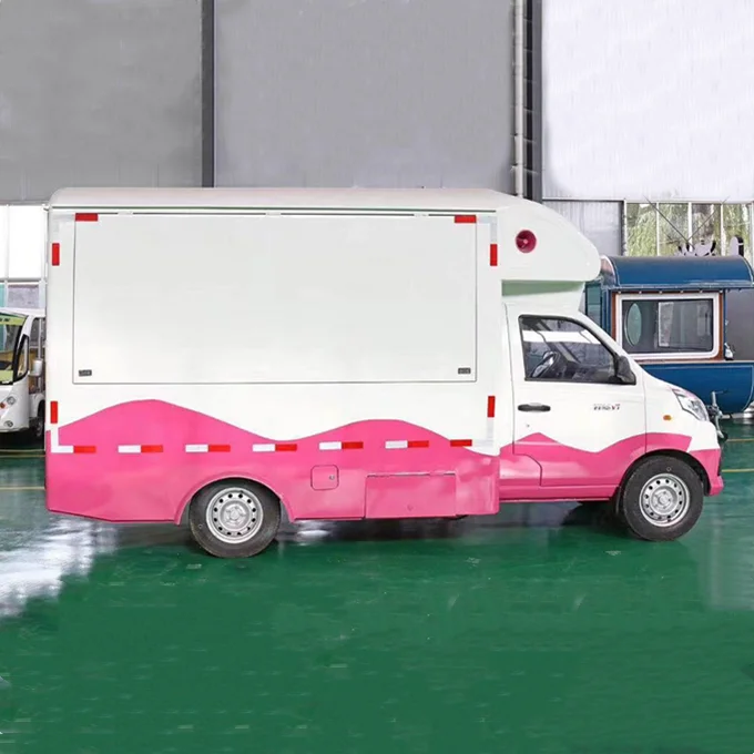 New Style Small Hot Dog Pizza Food Cart Snacks Coffee Van Mobile Kitchen Food Kiosk Ice Cream Truck For Sale