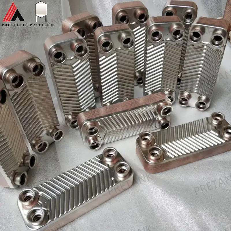 18KW Heat Surface Area 0.8M2 SS316 Brazed Plate Heat Exchanger For Heat Pump Evaporator