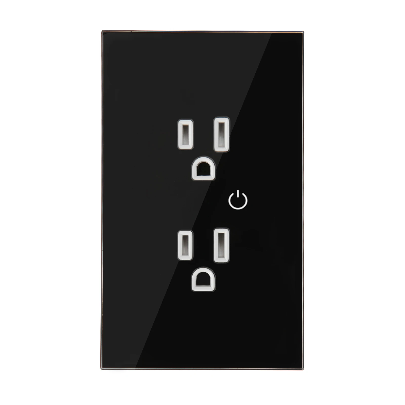 Customized Design Smart Black Wall Sockets US Plug 10A Aluminium Alloy Wifi wall safe plug socket
