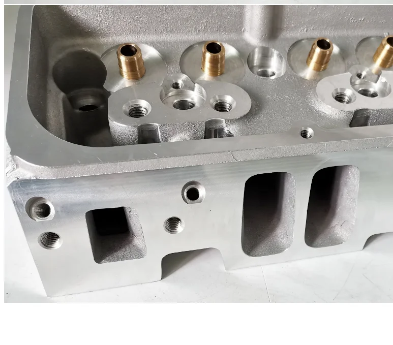 SBC Chevy Aluminum Cylinder Head  GM350 Straight Plug  SBC 302 327 350 383 400