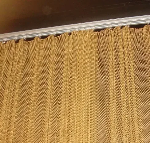Flexible Stainless Steel Chain Mesh Curtain Wire Mesh Curtain Coil Drapery Metal Mesh Curtain for Chandelier