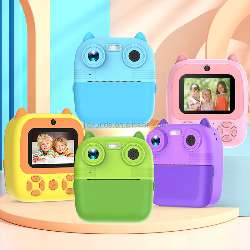 Portable Instant Printing Camera Rechargeable Digital Print Children Photo Video Camera ABS-681 Print Kids Camera