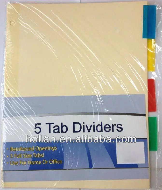 High Quality Mylar Index Divider