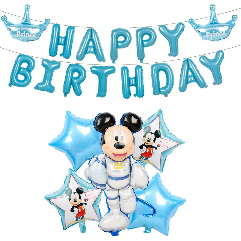 Amazon New Kids Happy Birthday Balloons Set Mickey Minnie Mickey Mouse Party Decoration Event Supplies Globos For Baby Shower