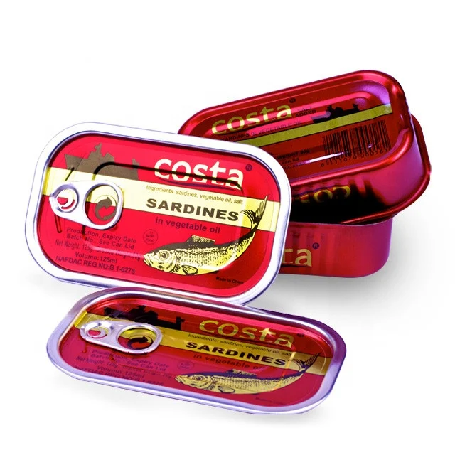 easy open 2 pc TFS empty 1/4 club cans for sardines