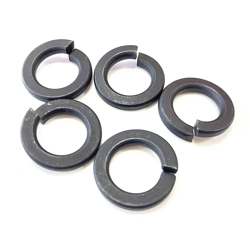 black DIN 127b spring lock washer square ends