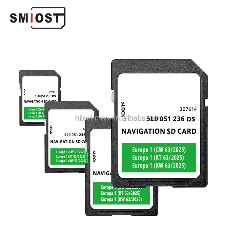 SMIOST Europe GPS навигация CID изменение Sat Nav SD карта Обновление карты для Skoda MIB2 2025 Karoq Fabia 3