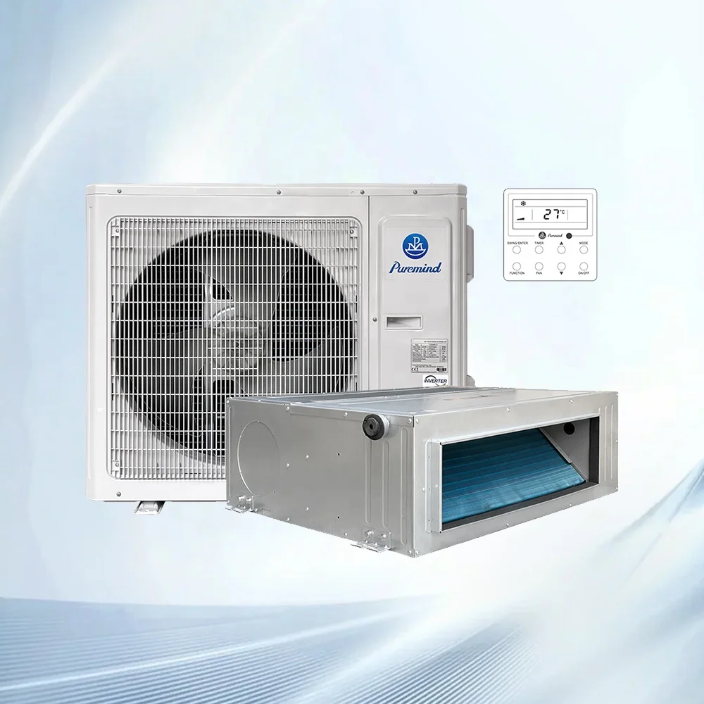 Puremind Gree Air Conditioner Duct Type Cooling Heating Inverter Slim Concealed High Quality 12K 18K 24K 36K 60K Btu