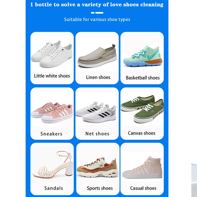 Manufacturer Wholesale Price Sneaker Leather Care Cleaner Sport Shoes Whitening Agent Spray Foam White Shoes Cleaner