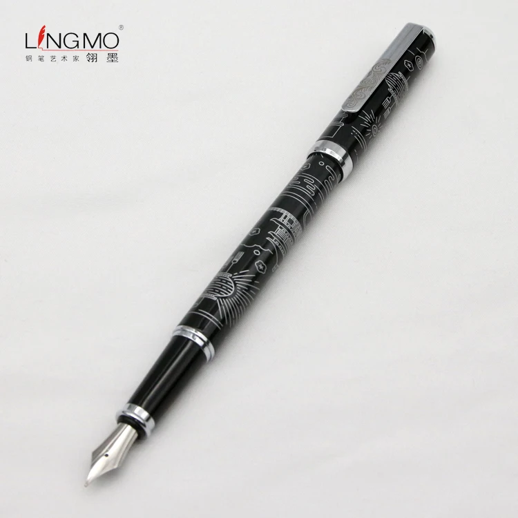 Lingmo High Quality Colorful Design Pen Luxury OEM Design Metal Fountain Pen