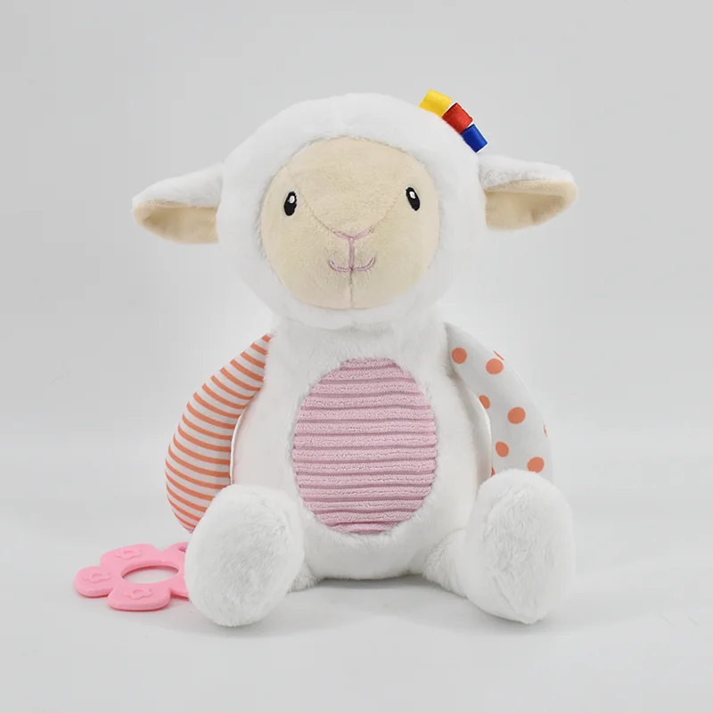 25cm Hot Sale Soft Stuffed Animal Baby Teething Plush Toys for Kids
