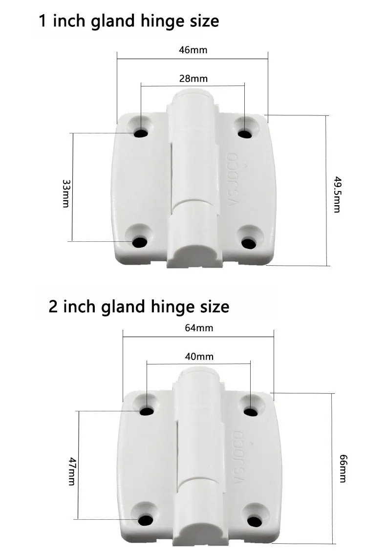 Factory Direct Customized Plastic Door Hinge PP Hinge with Bag Packing
