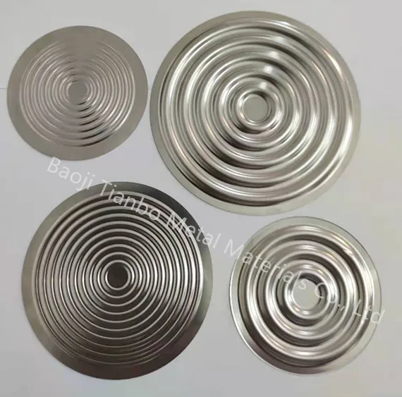 High temperature tantalum metal diaphragm are manufacturer for metal capacitive pressure sensor baoji tianbo metal company