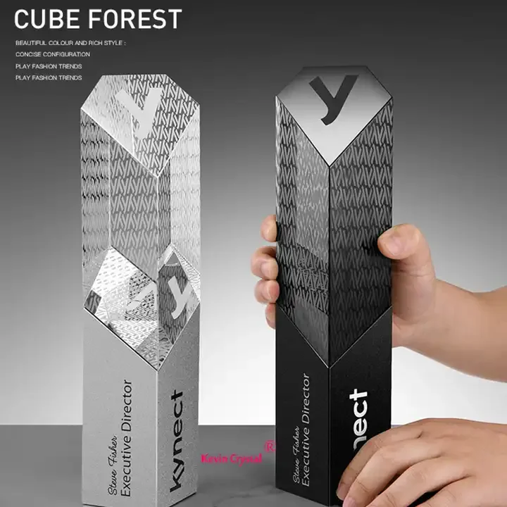 factory wholesale high quality crystal  glass trophy award custom  for souvenir gifts