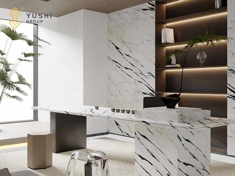 Yushi Group Marble Graphic Design wholesale Simple beauty East White marble slabs for high building exterior and interior stone
