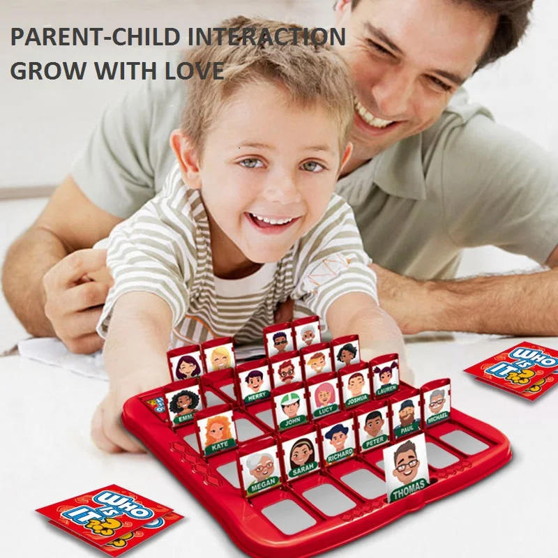 KSF Hot Sell Table Game Guess Who Kid Fun Play Guess Who Is It Table Toys And Games Set 2 Players Children Toys