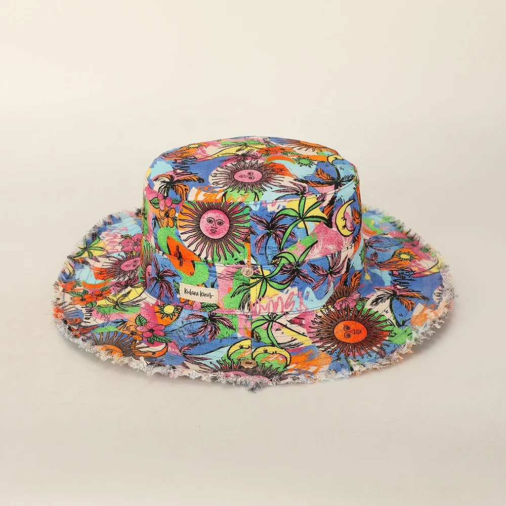 Женская хлопковая шляпа с широкими полями