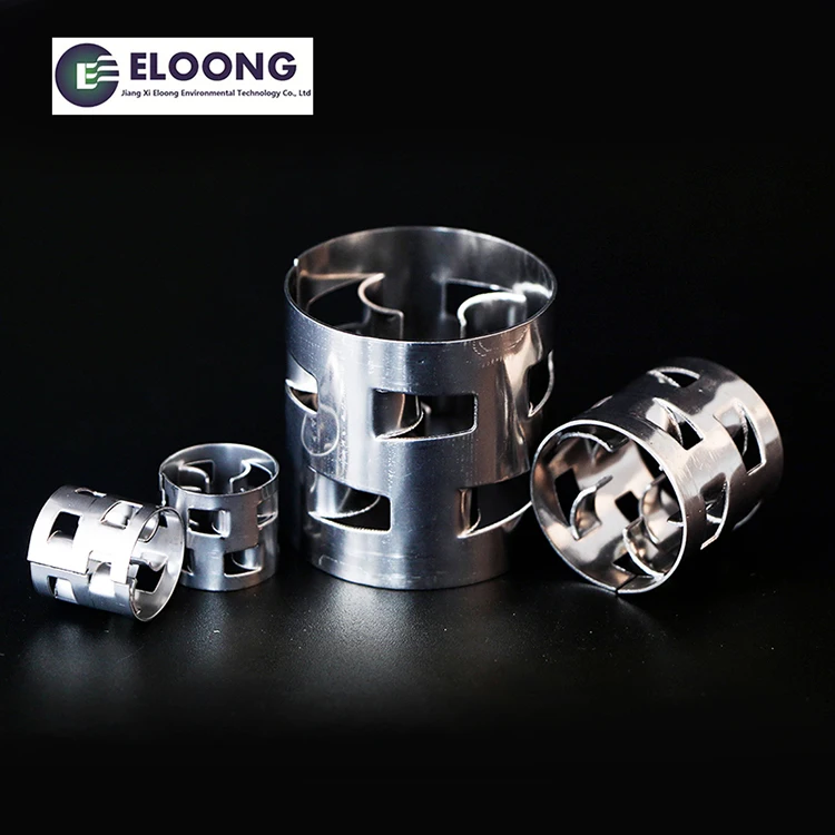 316L 50mm Metal Pall Ring Tower Packing For Ozonation Contact Reactor Tower