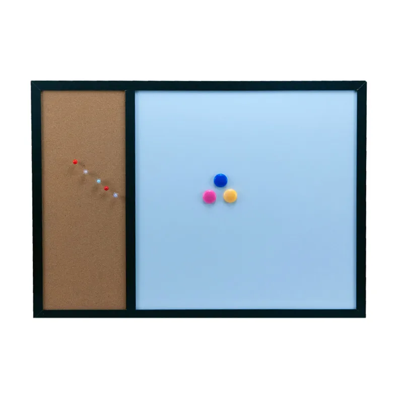 
office school supply magnetic white board cork board MDF frame combination board 