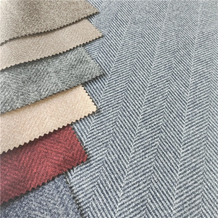 China design herringbone knit fabric polyester wool tweed fabric for coat pant men suit