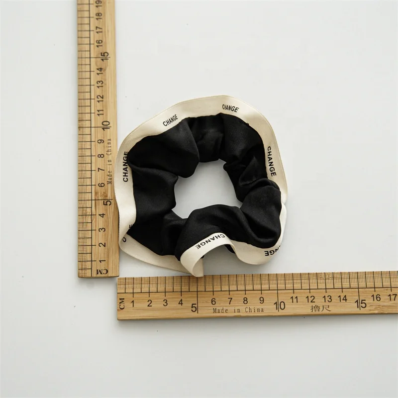 French elegant hair scrunchies ribbon sewing hair accessories for women