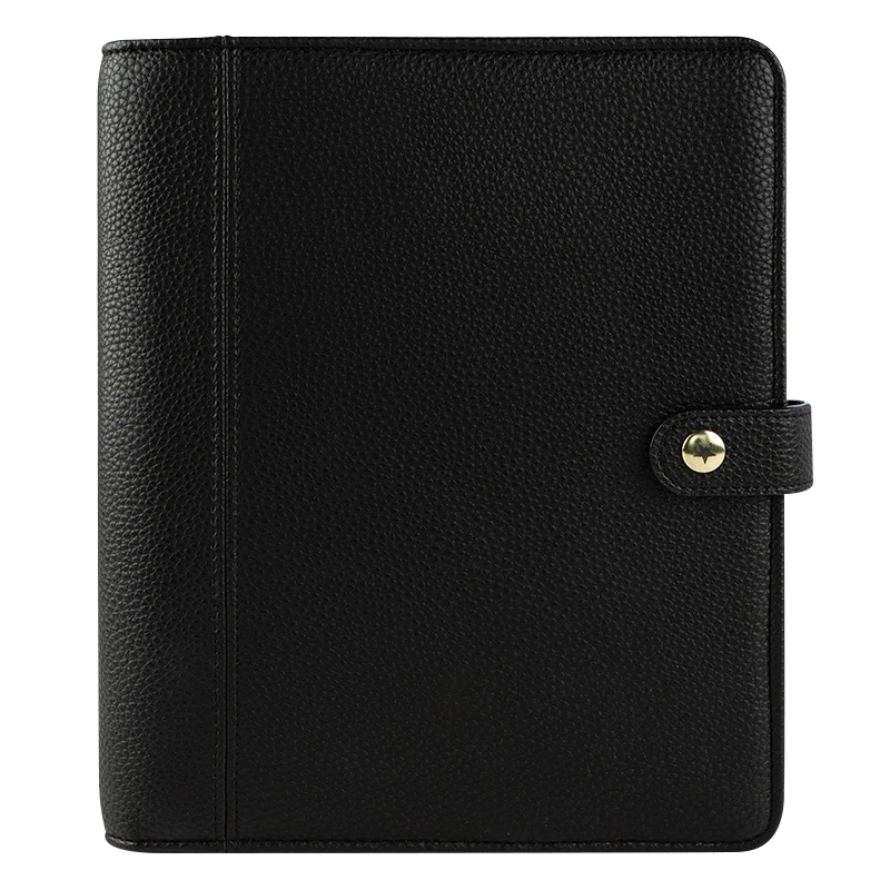 Custom a5 premium corporate gift ring binder daily weekly leather planner notebook