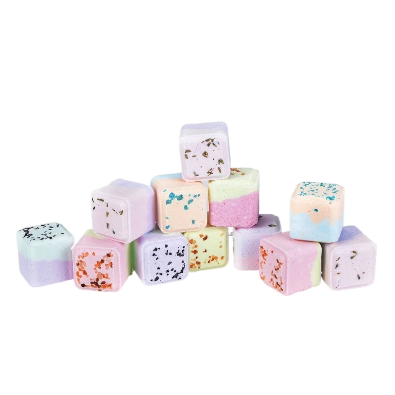 Herbal Eucalyptus Lavender Shower Steamer Gift Set Bubble Colors Vegan 45g Aromatheropy shower steamer for Bath and body Care