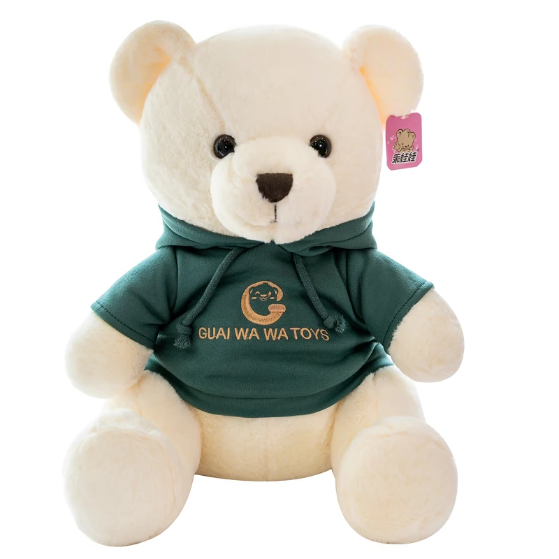 2021 NEW Amazon hot sale Custom Teddy Bear With Hoodies Embroidered Funny Teddy Bear Stuffed soft plush Animal toys