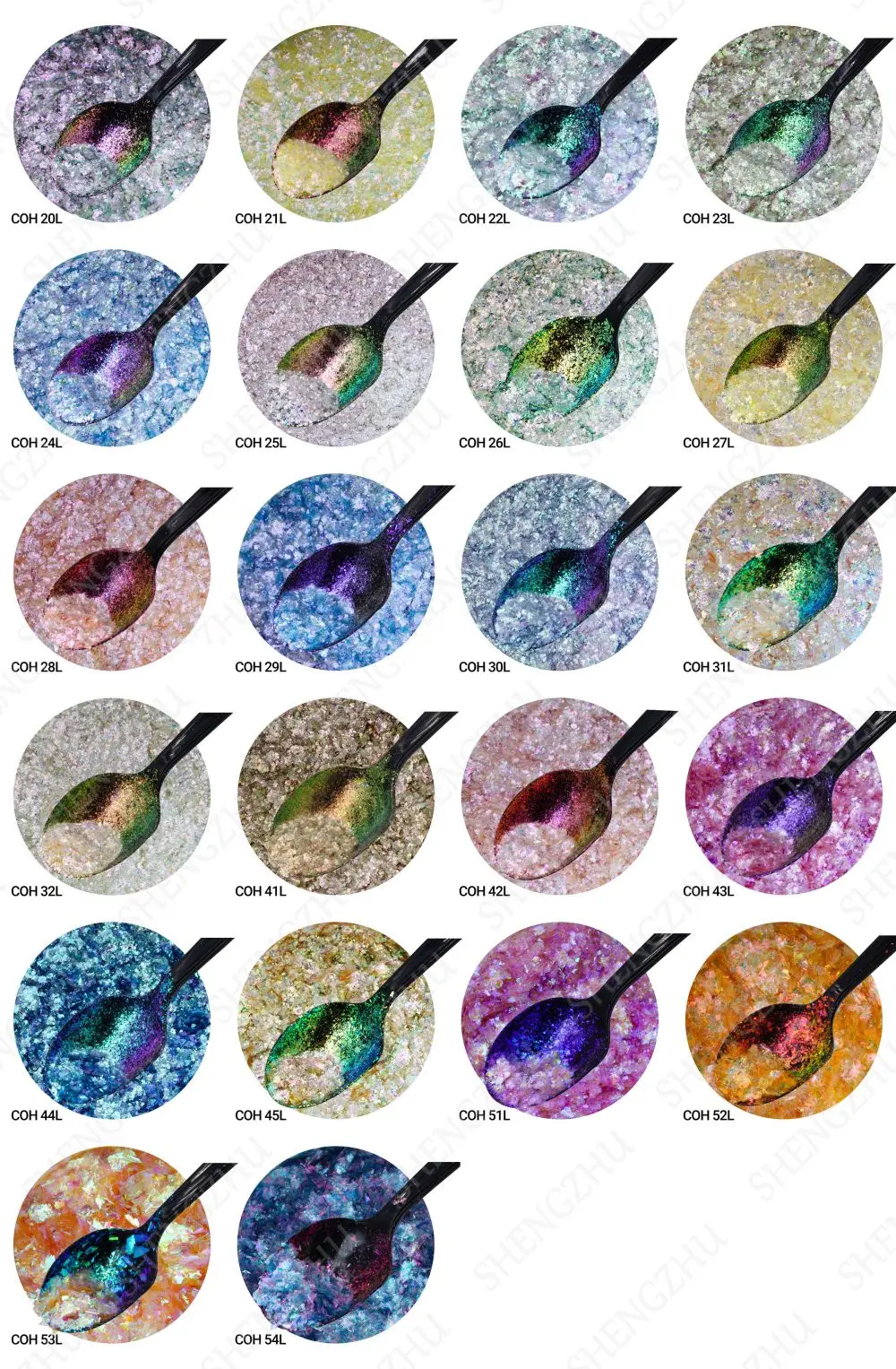 Factory Bulk Iridescent Aurora Opal Nail Glitter Eye Flake Chameleon Chrome Transparent Flakes