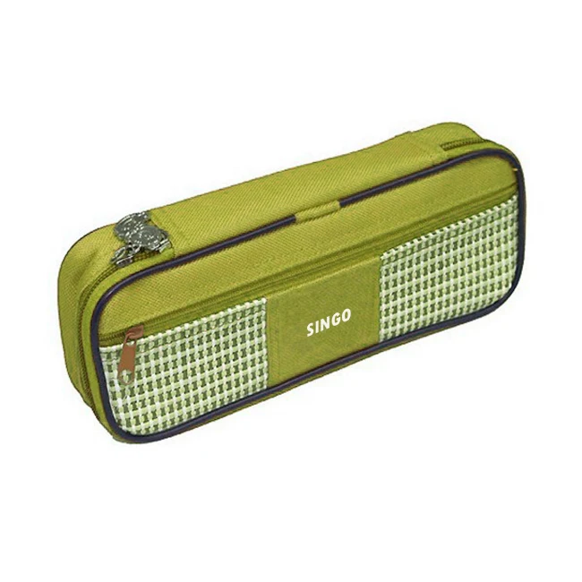 Customized Large Capacity Stationery Bag Colored Polyester School Zipper Pencil Case With Logo