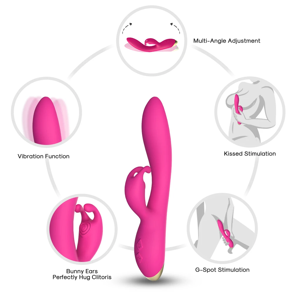 Gift box g-spot adult sex toys women sexual clitoris massage rabbit stimulator dual head vibrators