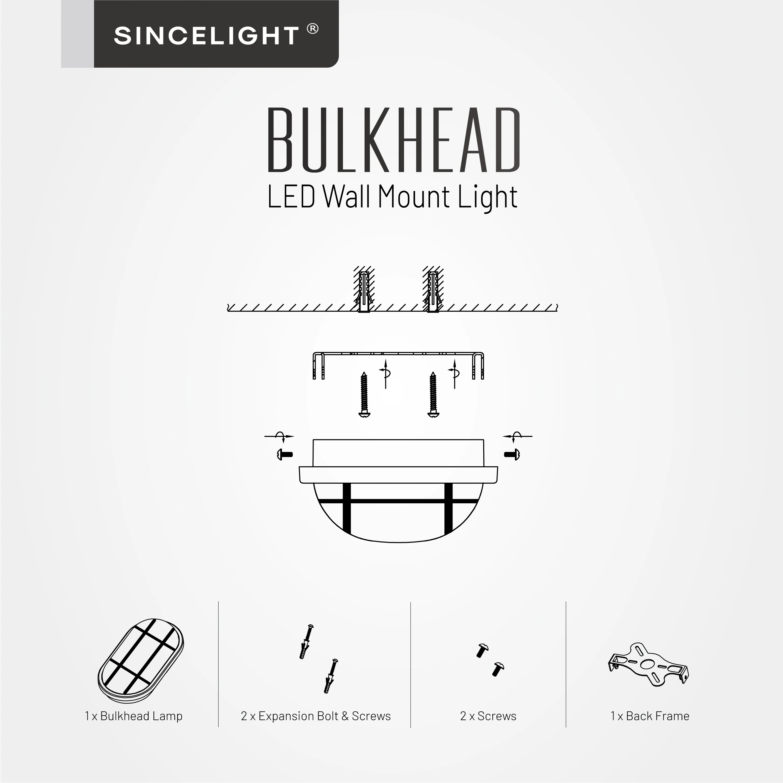 15W Oval LED Bulkhead Light for Wall and Ceiling Mount, Opal Diffuser, IP65,IK08 Waterproof for Outdoor Use