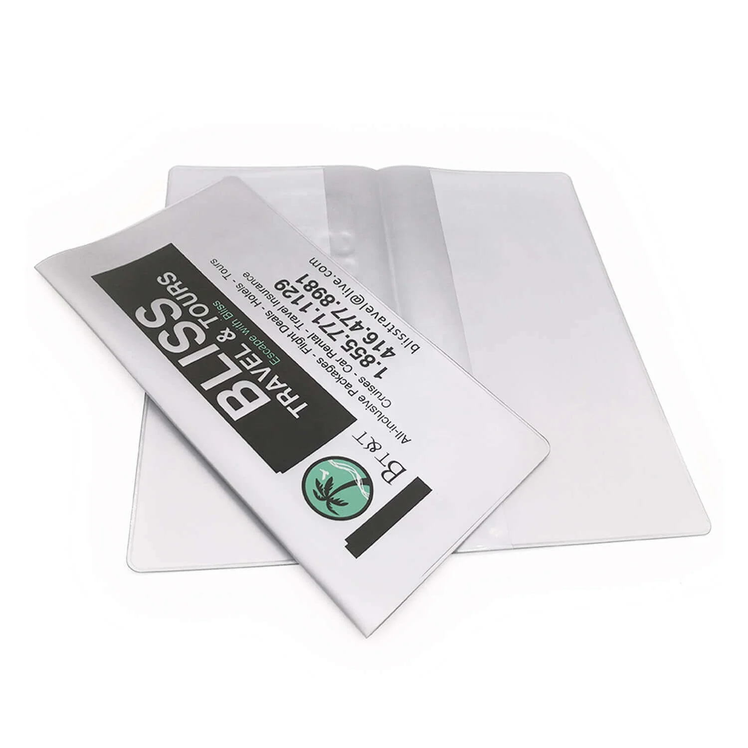 Custom Soft Plastic Multi-function Travel Document Holder PVC Air Ticket Passport Holder Folding Vinyl ID Card Wallets