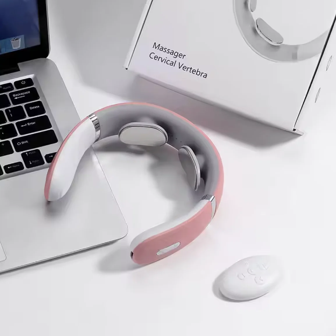 Hope Medical Electric Portable Pulse Pain Cervical  U Shaped Smart Shoulder Massager Comfier And Back With Heat Neck Massager