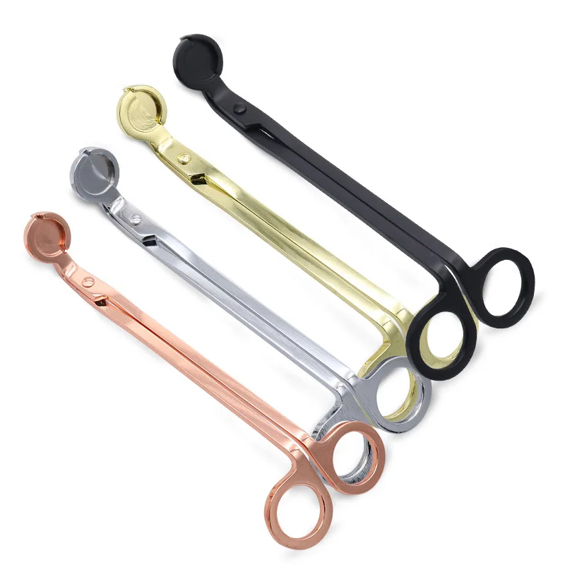 Delicate Metal Polished Wick Trimmer Candle Snuffer Safely Trims Effective for Putting Out Flames, Cutter Scented Canned Candle