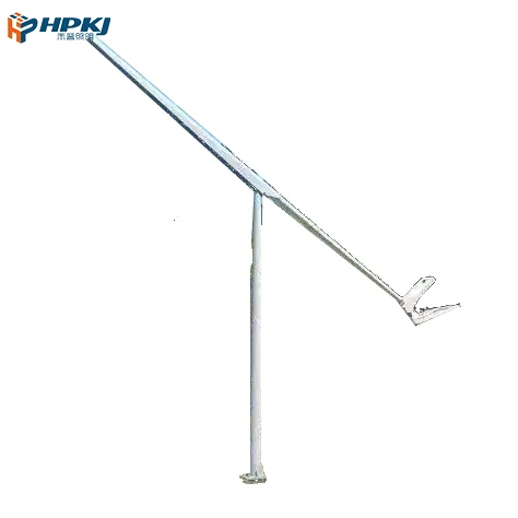 Mid Hinged Galvanized Steel 5m6m7m8M9M Super bright convenient explosion-proof q235 Tiltable CCTV Poles