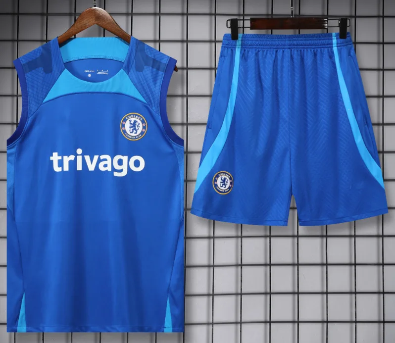 Summer EMBROIDERED LOGO SOCCER TEAM VEST SET T-shirt sports vest set club training vest