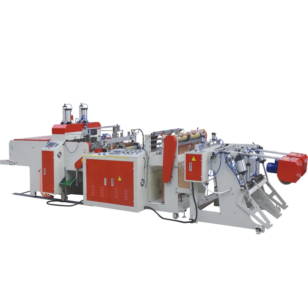 DZB500 Plastic PE HDPE T shirt Carry Shopping Small Nylon Polythene Rolling Linkage Garbage Bag Making Machine Price