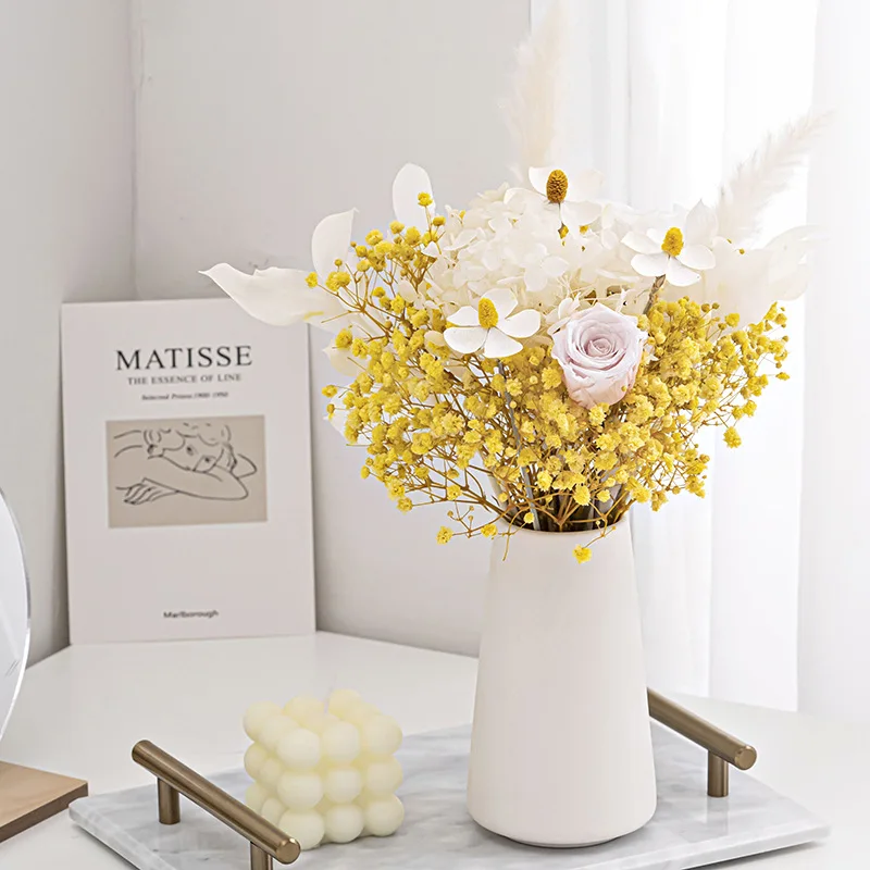 Custom Grey Living Room Large morandi stripe Ribbed Modern Nordic Style Matte Flower Ceramic Vase for Wedding Home Decor