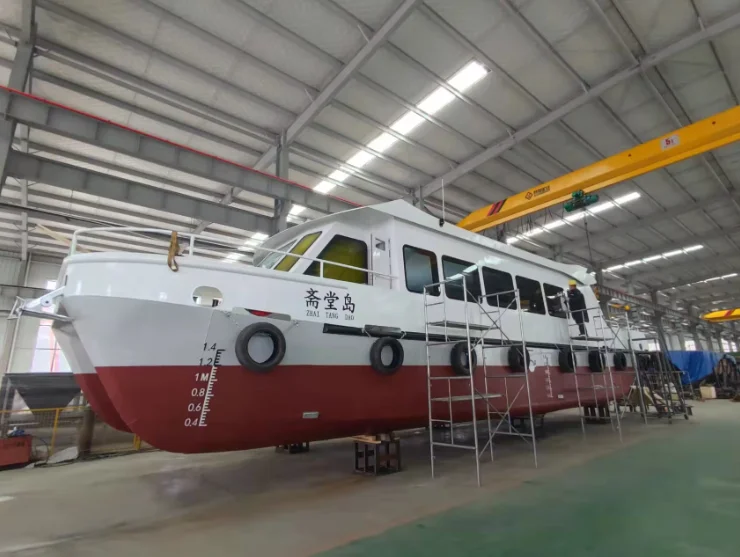 20m/64ft Aluminum Cabin Cruiser  Boat Barge Ferry 50 passengers Speed Catamaran Boat Passenger Landing Craft Boat With Motor